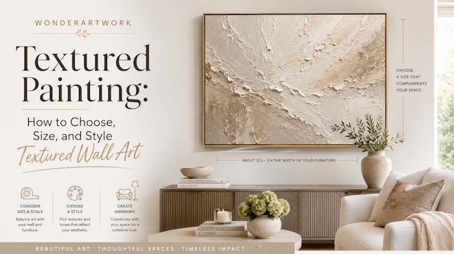 Wonderartwork Textured Painting: How to Choose, Size, and Style Textured Wall Art