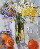Persimmon And Flowers