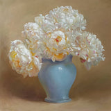 Peonies in a Blue Vase